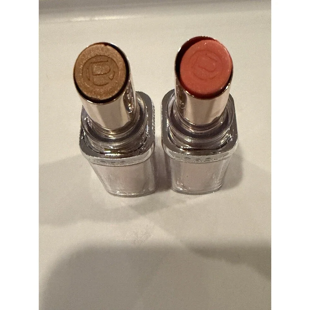 Pack Of 2 New Loreal Glow Paradise Lipstick 140 PEACH CHARM & 170 LUMINOUS CORAL